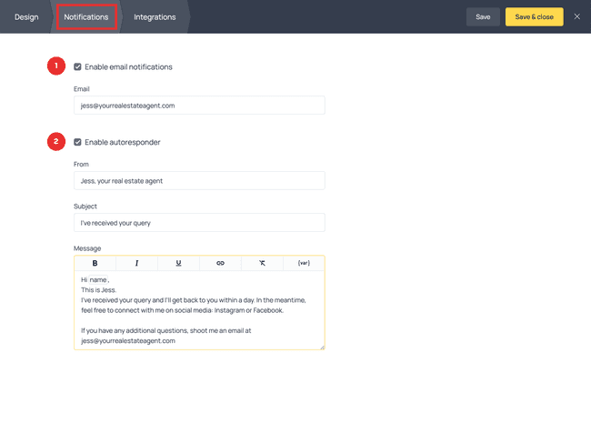 How to create an automated response in Getform
