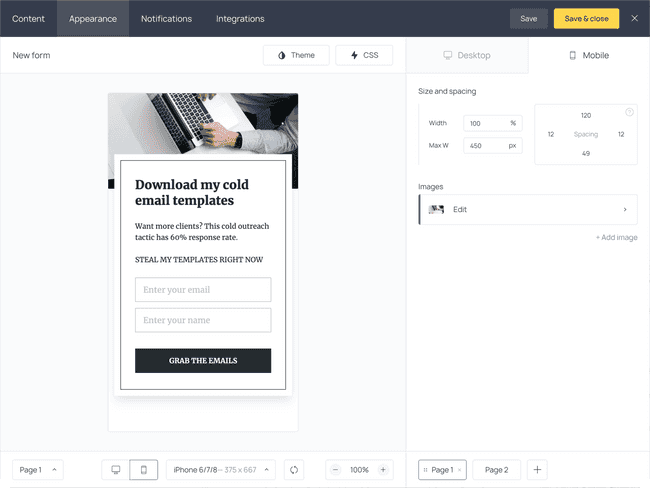 Getform has a user-friendly dashboard and requires zero technical skills