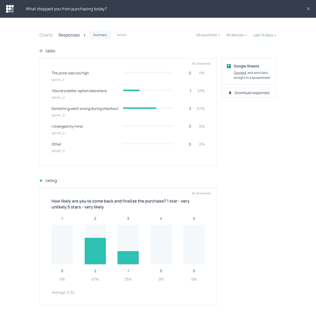 How to track survey form performance in Getform