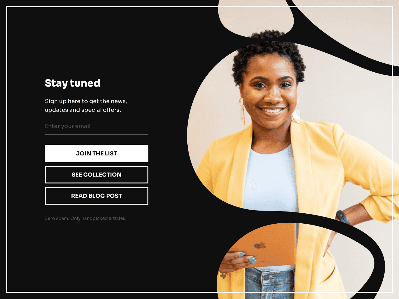 Getform allows for creating a stylish Instagram landing page